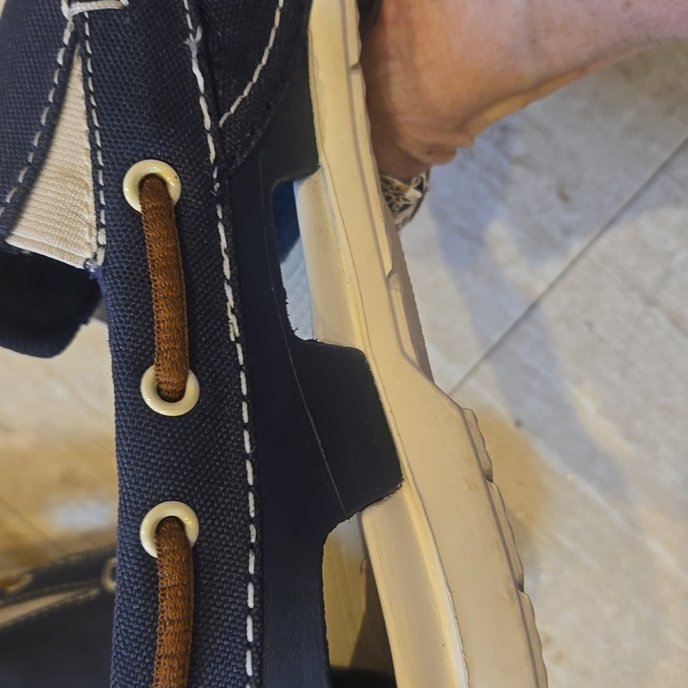 CROCS Unisex Blue Canvas Loafers/Boat Shoes - Picture 7 of 16